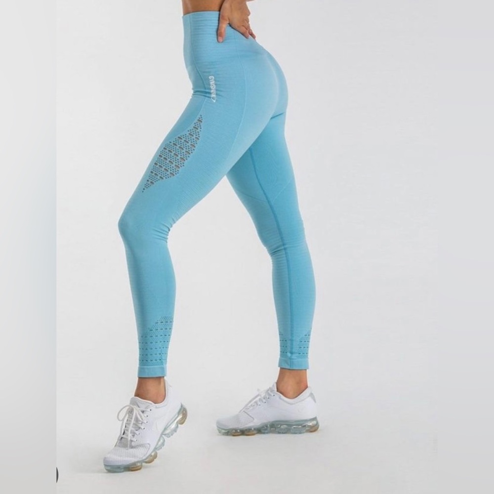 Gymshark leggings Energy + Seamless edition in color Sky Blue